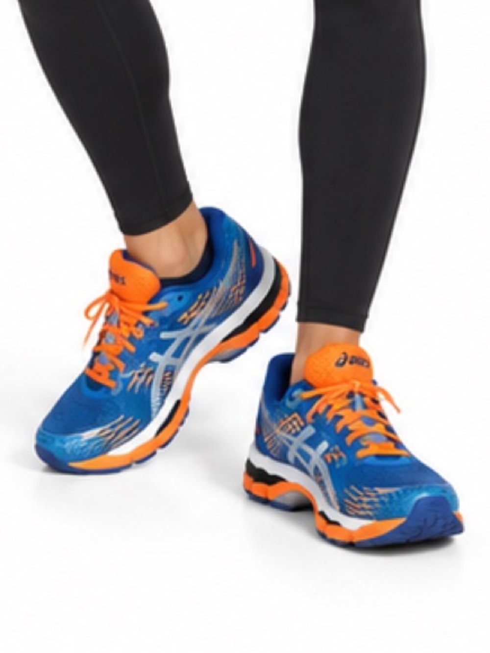 ASICS Gel Nimbus 17 Women’s Size 9 Blue Orange Running Shoes T557N